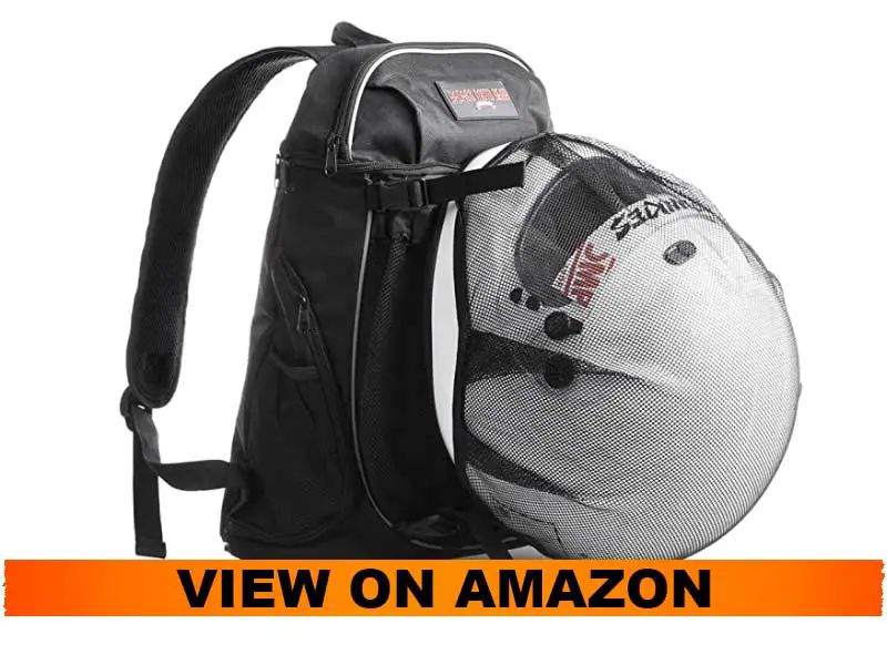 Badass Moto Waterproof Motorcycle Backpack with Helmet Holder