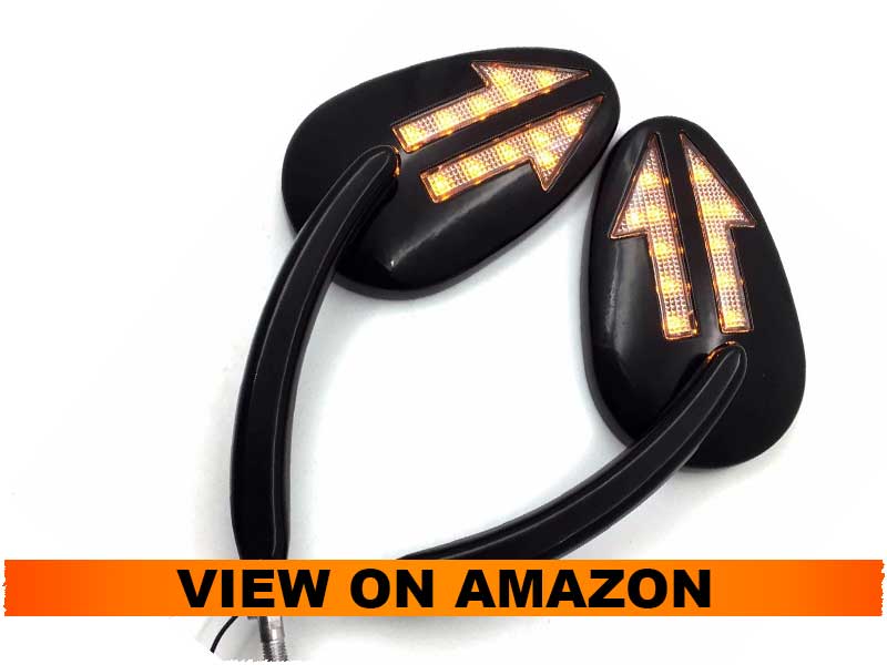HTTMT LED Turn Signals Side Mirrors for Harley Touring