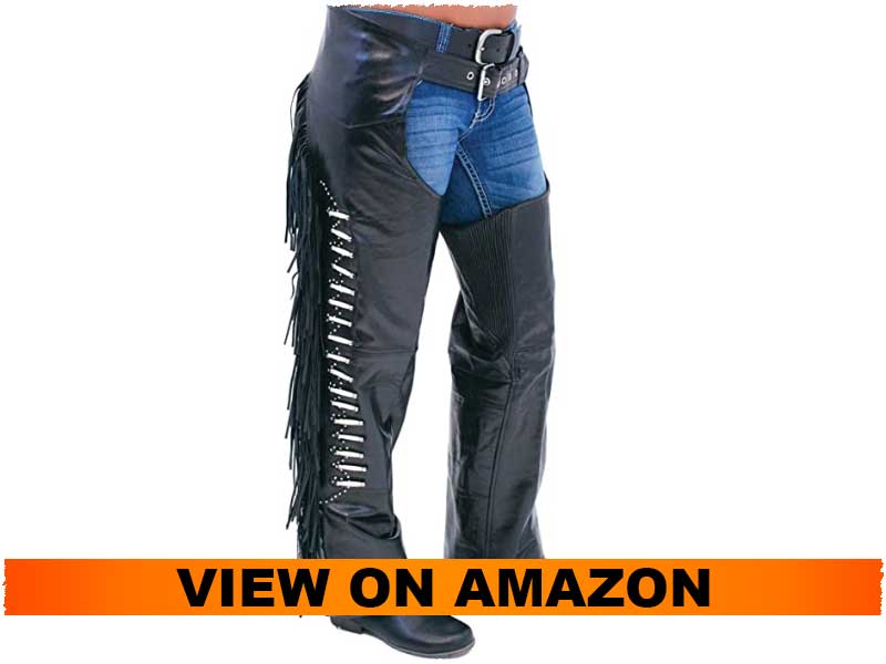 Jamin Leather - Premium Leather Chaps for Ladies with Fringe
