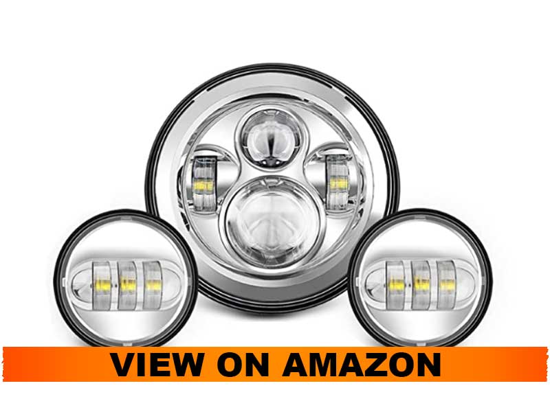 SUNPIE Motorcycle 7 LED Headlight for Harley Road King
