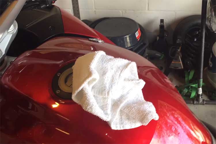 Washing and Waxing Motorcycle