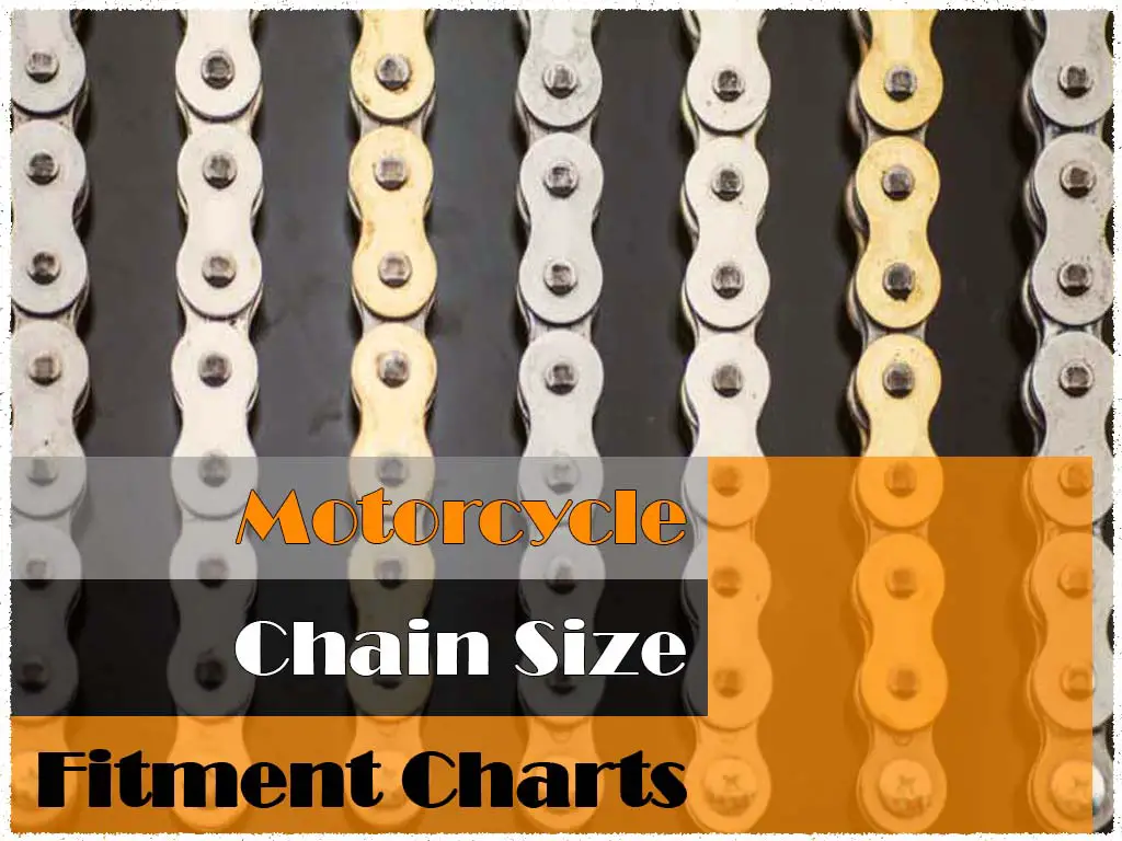 motorcycle chain size fitment chart