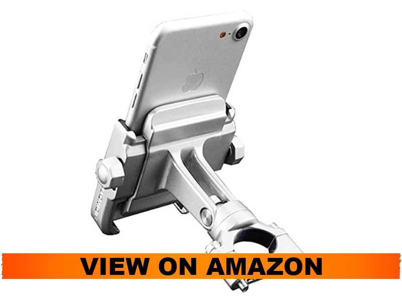 vicelecus Motorcycle Adjustable and Anti Shake Metal Phone Mount