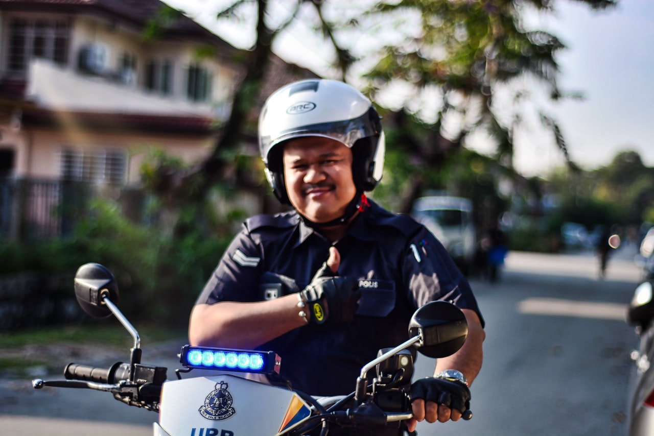 what motorcycle helmets do the police use